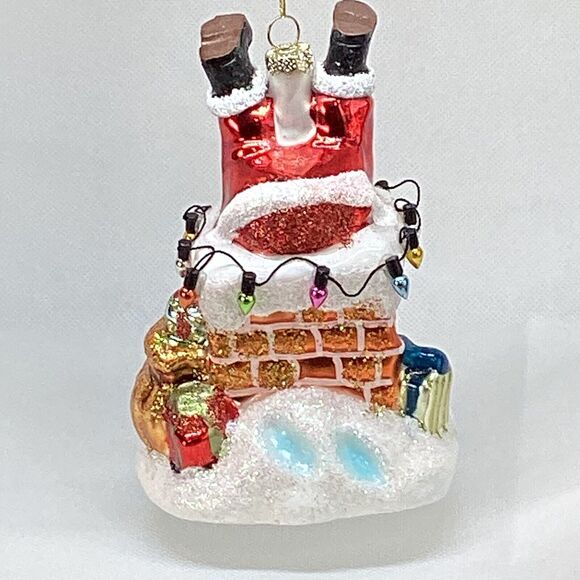 Robert Stanley Christmas 2020 Home For Christmas Santa Down the Chimney Boots Up - Picture 1 of 14